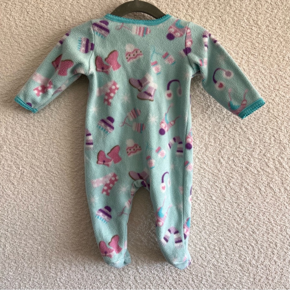 Babies R Us Vintage Baby Infant Fleece Winter Pajamas Size 3 Months - Picture 3 of 9